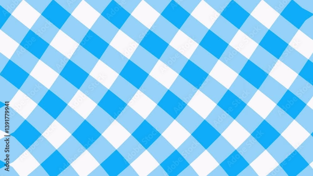Waving diagonal blue gingham Waving diagonal blue gingham