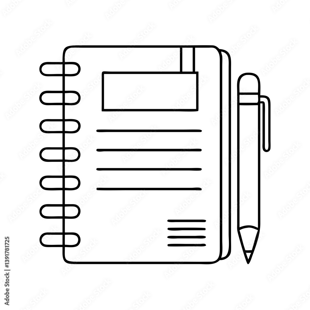 notebook icon, notebook vector illustration-simple illustration of notebook, perfect for notebook logos and icons notebook icon, notebook vector illustration-simple illustration of notebook, perfect for notebook logos and icons