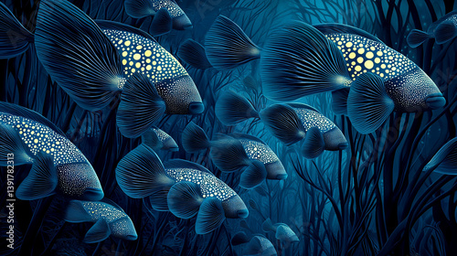 Deep Sea Fish Schooling