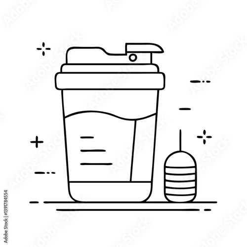 protein shake icon, protein shake vector illustration-simple illustration of protein shake, perfect for protein shake logos and icons