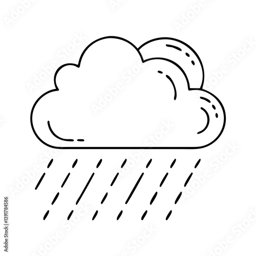 rain cloud icon, rain cloud vector illustration-simple illustration of rain cloud, perfect for rain cloud logos and icons
