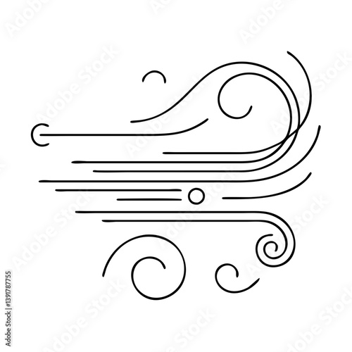 wind icon, wind vector illustration-simple illustration of wind, perfect for wind logos and icons