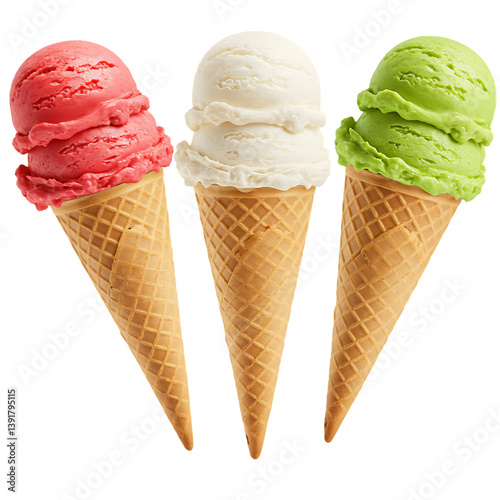 Ice Cream Cones: Delicious Summer Treat photo