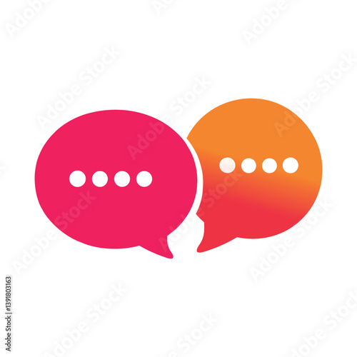 Two overlapping speech bubbles or chat bubbles Icon