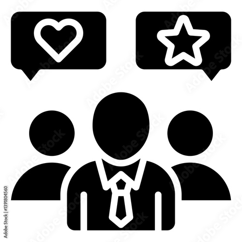 Engagement, Hybrid Work Glyph Design Vector Concept