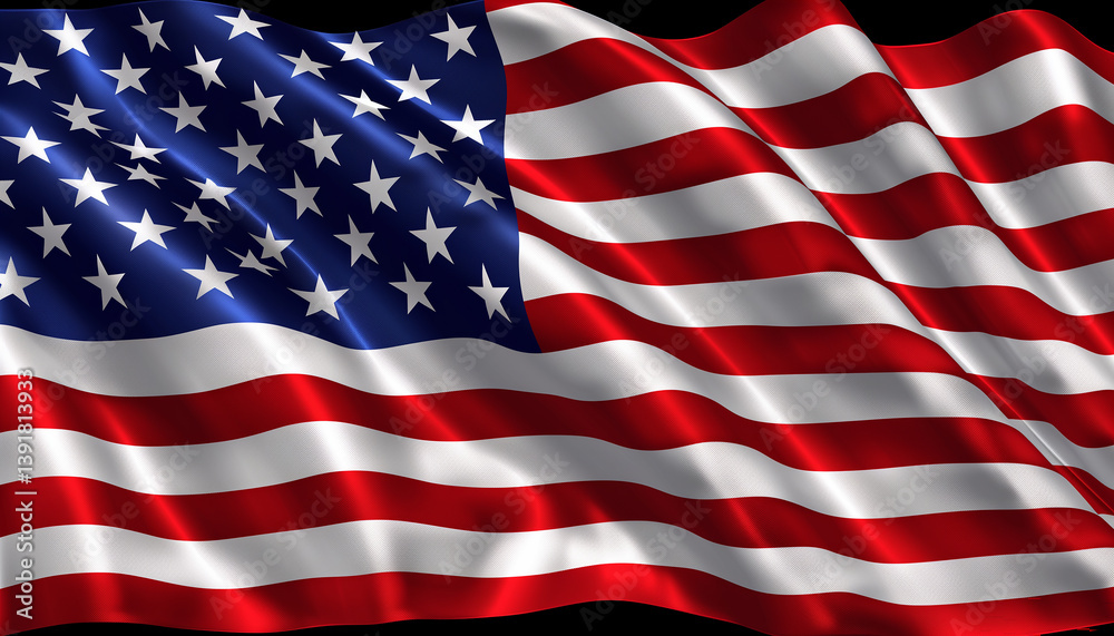 Fototapeta premium Illustration of the USA national flag