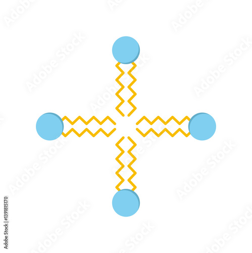 Phospholipid Molecule in Liposome. Micelle Structure. Vector illustration.