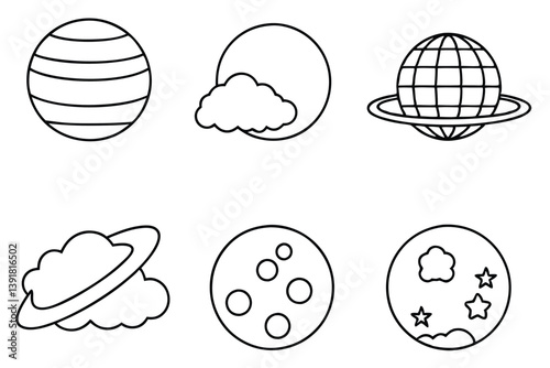 Mesosphere Line Art Illustration Creative Concept for Visual Representation  