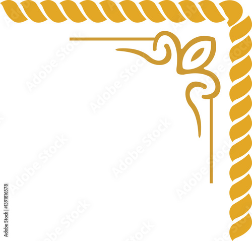 Golden Rope Corner Border