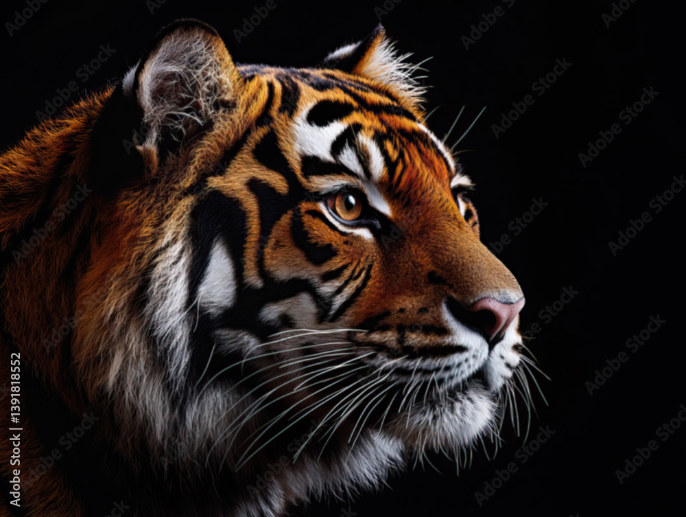 Fototapeta premium Close up portrait of a bengal tiger