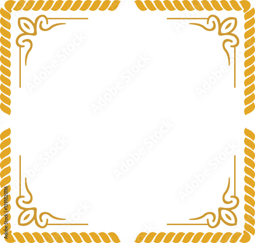 Golden Rope Frame Border