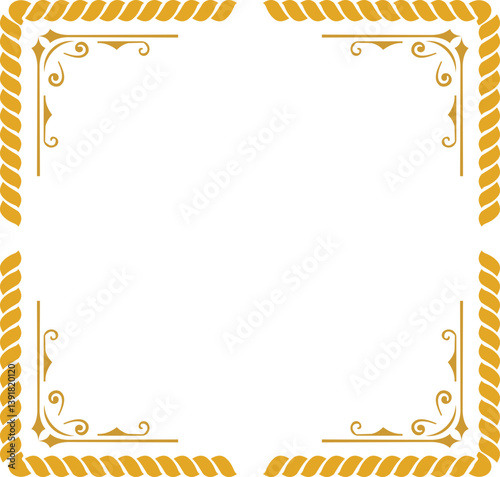 Golden Rope Frame Border