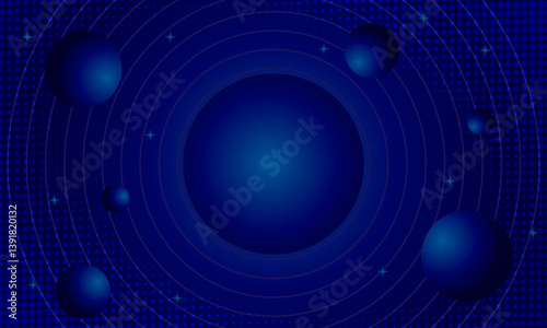 Universe space abstract background, design, banner, artwork for presentation design. Brochure template with space elements. Minimalist color space. Universe exploration concept.