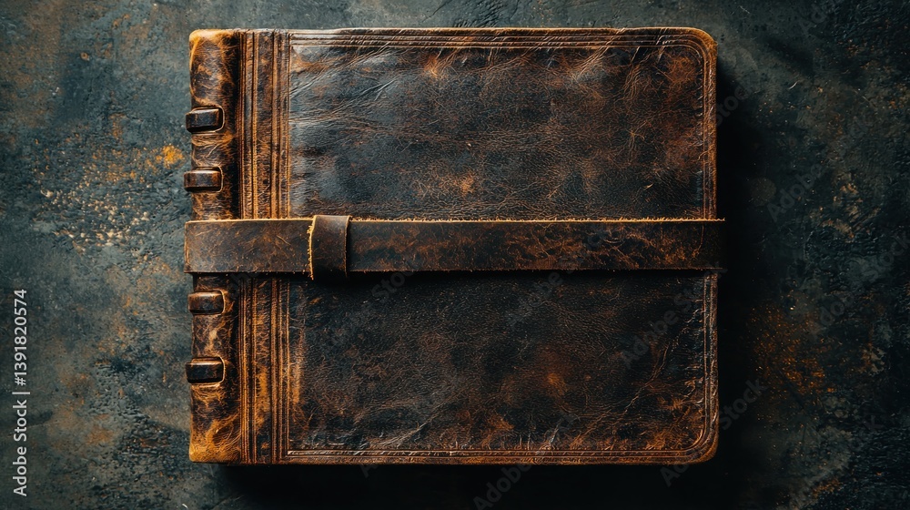 Obraz premium Aged leather-bound journal