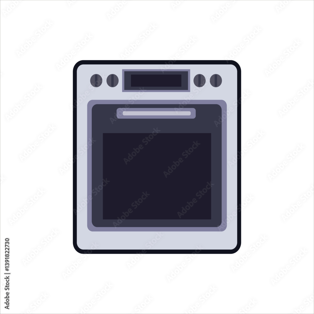 Oven Illustration - Electric Baking Appliance Vector Oven Illustration - Electric Baking Appliance Vector