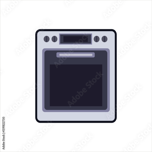 Oven Illustration - Electric Baking Appliance Vector