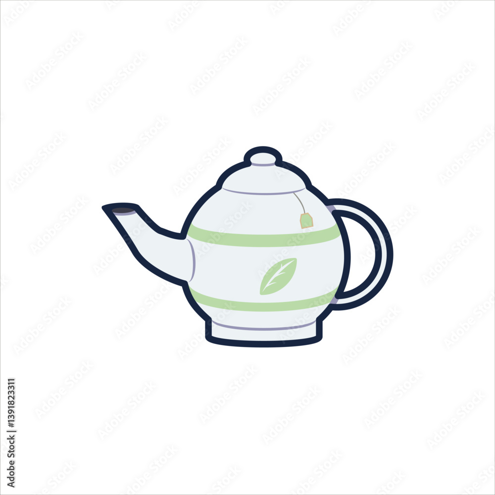 Teapot Illustration - Classic Brewing Container Vector Teapot Illustration - Classic Brewing Container Vector