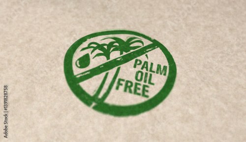 Obraz na płótnie Palm oil free stamp and stamping w salonie