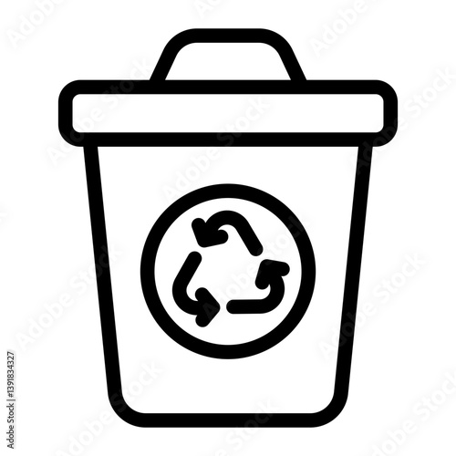 This Recycle bin icon is suitable for Earth Day, Save the Earth, Plastic Pollution, etc