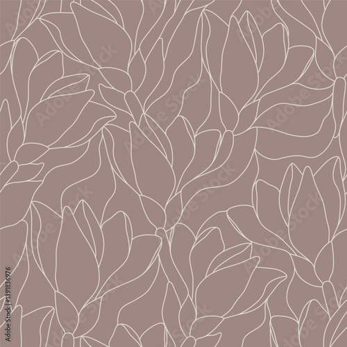 Artistic botanical vector background. Decorative seamless pattern with abstract shapes of leaves and herbs. Artisanal allover print in style of stained glass, for fabric, textile, paper, package