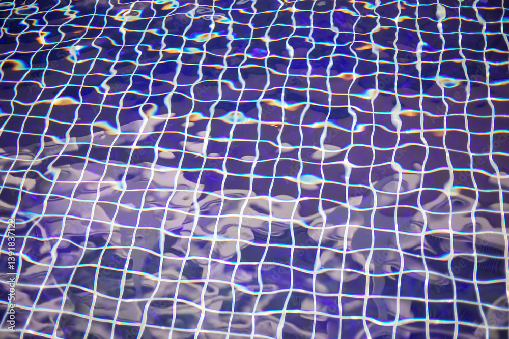 abstract background wave of water , swimming pool tiles, empty space