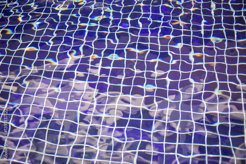 Obraz na płótnie abstract background wave of water , swimming pool tiles, empty space w salonie