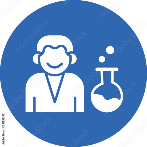 Data Scientist Icon glyph circle icon