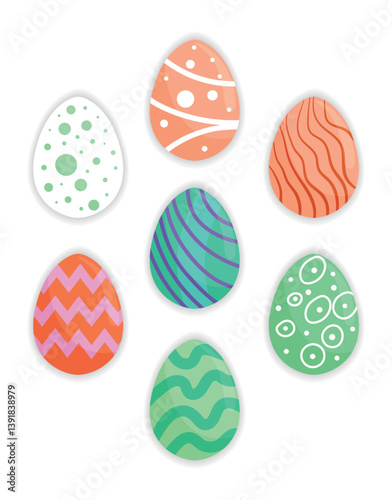 Playful Patterned Easter Egg Set