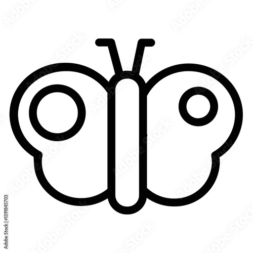 Animal Butterfly Fly Line Icon