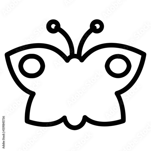 Animal Butterfly Fly Line Icon