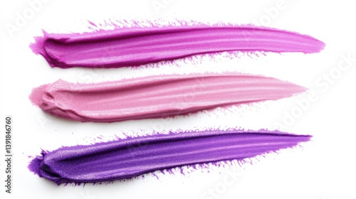 Wallpaper Mural Vibrant Swatches of Purple and Pink Creamy Makeup on White Background for Beauty Products Torontodigital.ca