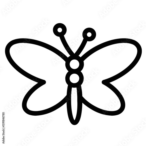 Animal Butterfly Fly Line Icon