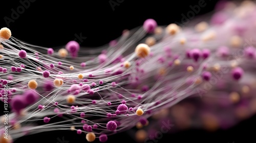 Tokenization process visualized as flowing digital particles, large language model segmenting inputs in real-time, machine learning and syntax harmony, high-tech AI art