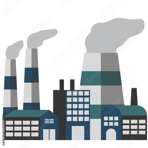 Industrial Air Pollution Illustration
