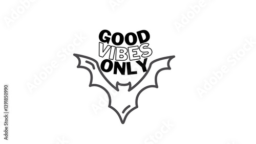Transparent image of Good Vibes Only - Retro Vintage T-Shirt Design or for printing on mug