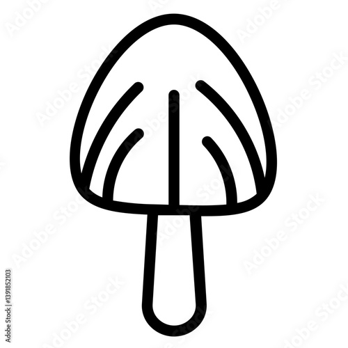 Boletus Forest Mushroom Line Icon