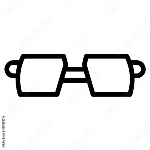 Blindness Eye Goggles Line Icon