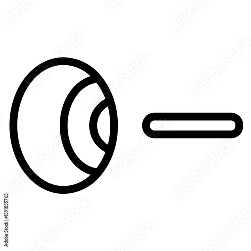 Eye Laser Lasik Line Icon