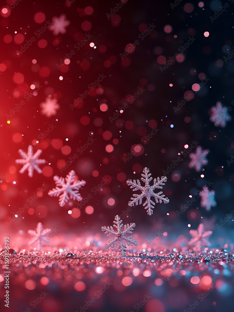 red christmas background with snowflakes red christmas background with snowflakes