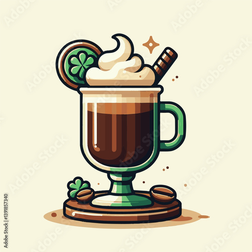 coffee, drink, beverage, irish, glass, espresso, cup, sweet, brown, cafe, cappuccino, food, caffeine, latte, milk, delicious, dessert, cream, cocktail, mug, sugar, background, irish coffee, alcohol, f