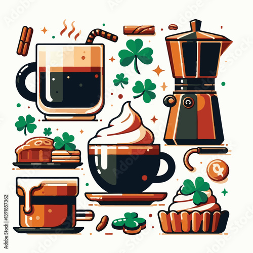 coffee, drink, beverage, irish, glass, espresso, cup, sweet, brown, cafe, cappuccino, food, caffeine, latte, milk, delicious, dessert, cream, cocktail, mug, sugar, background, irish coffee, alcohol, f