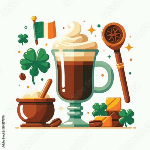 coffee, drink, beverage, irish, glass, espresso, cup, sweet, brown, cafe, cappuccino, food, caffeine, latte, milk, delicious, dessert, cream, cocktail, mug, sugar, background, irish coffee, alcohol, f