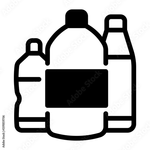 This Plastic bottle icon is suitable for Earth Day, Save the Earth, Plastic Pollution, etc