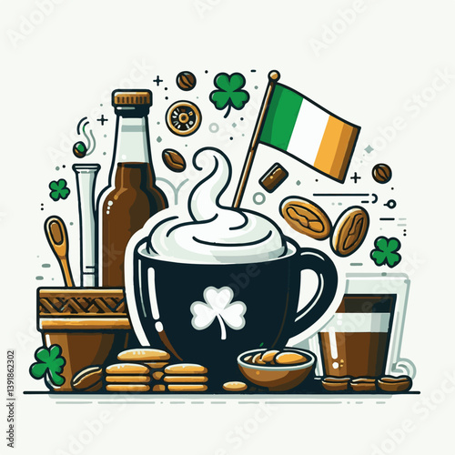 coffee, drink, beverage, irish, glass, espresso, cup, sweet, brown, cafe, cappuccino, food, caffeine, latte, milk, delicious, dessert, cream, cocktail, mug, sugar, background, irish coffee, alcohol, f