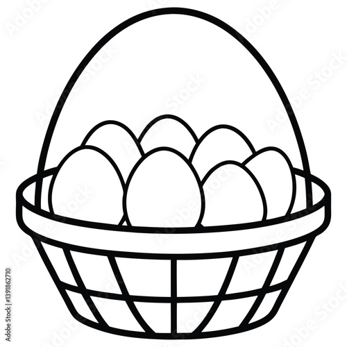 basket with eggs