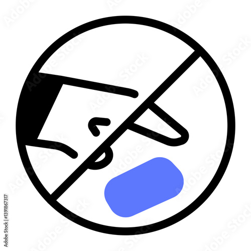 This No littering icon is suitable for Earth Day, Save the Earth, Plastic Pollution, etc