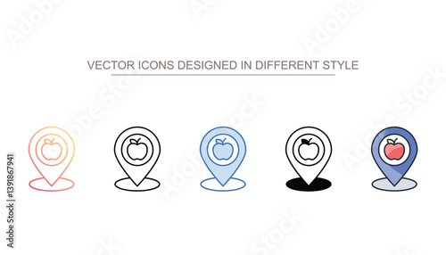Local Food icon design with white background stock illustration