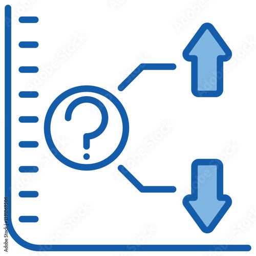 Prediction Blue White Icon