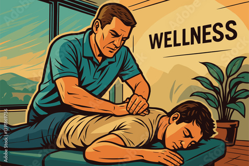 Chiropractor Adjusting Patient’s Spine in Wellness Session