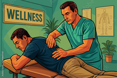 Chiropractor Adjusting Patient’s Spine in Wellness Session